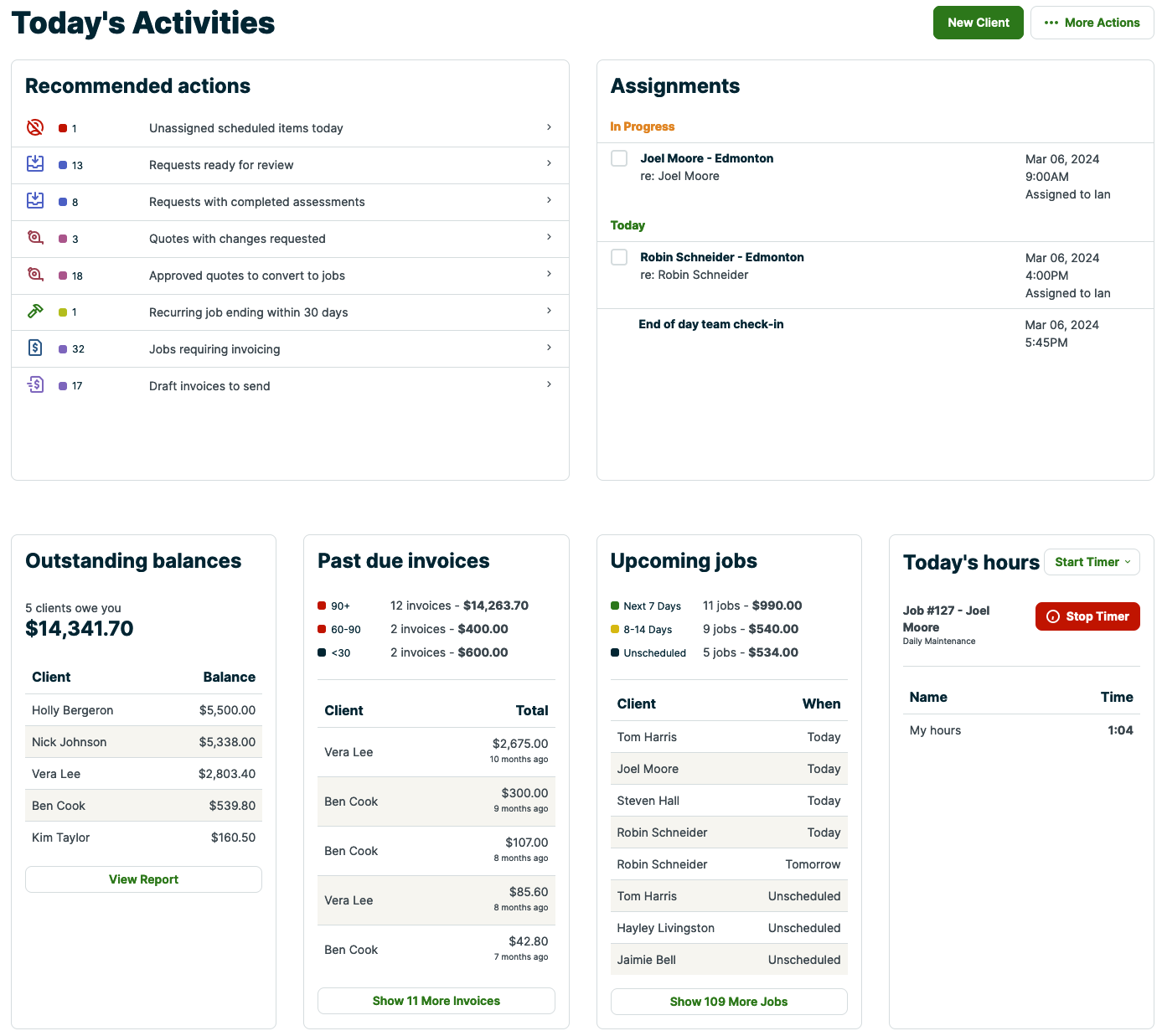 full dashboard screen