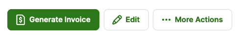generate invoice button, edit button, and more actions button