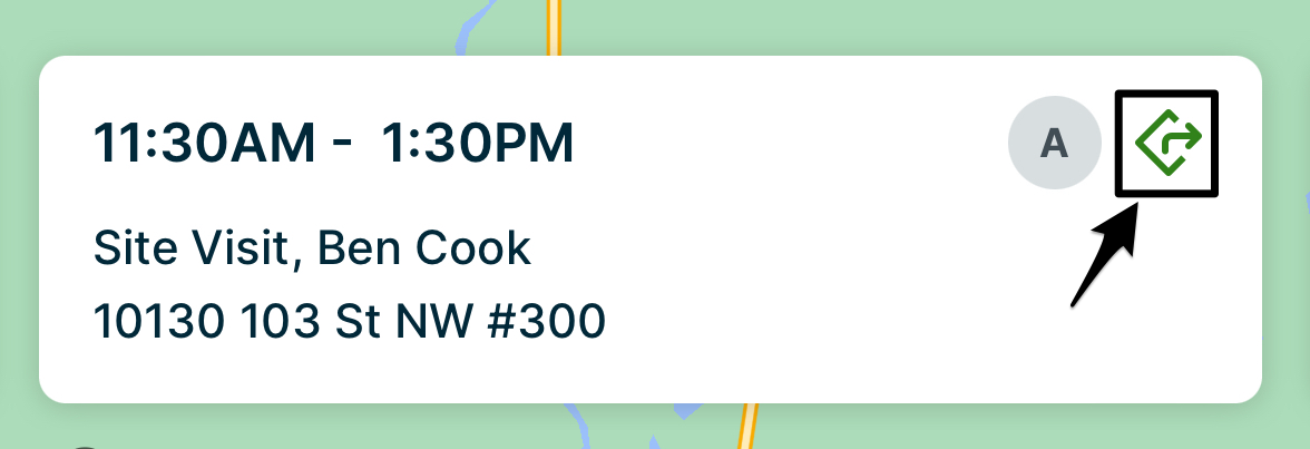directions icon highlighted