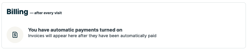 billing section on a job. No invoices have been created for this job yet