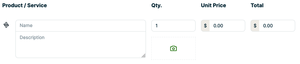 arrow pointing to the camera icon
