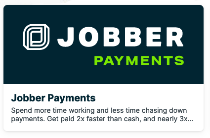 Jobber Payments in the app marketplace