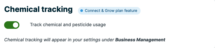 chemical tracking section of work settings