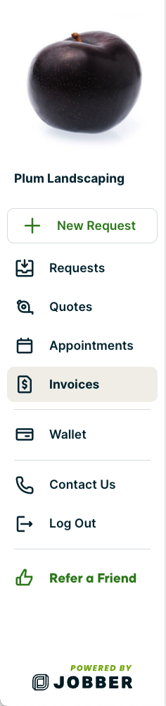 side navigation menu in client hub.