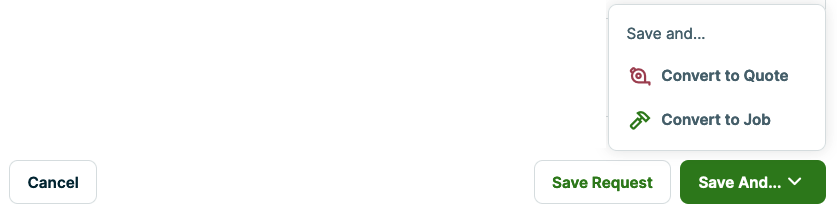 request save options