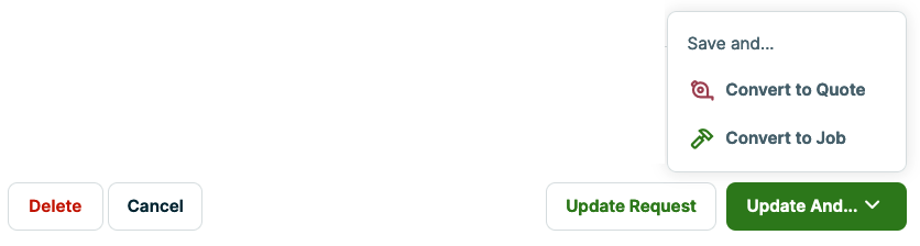 request update options