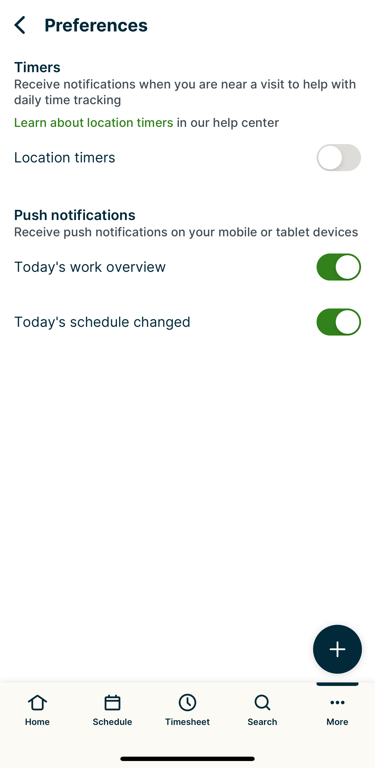 Preferences drawer for non-admin users