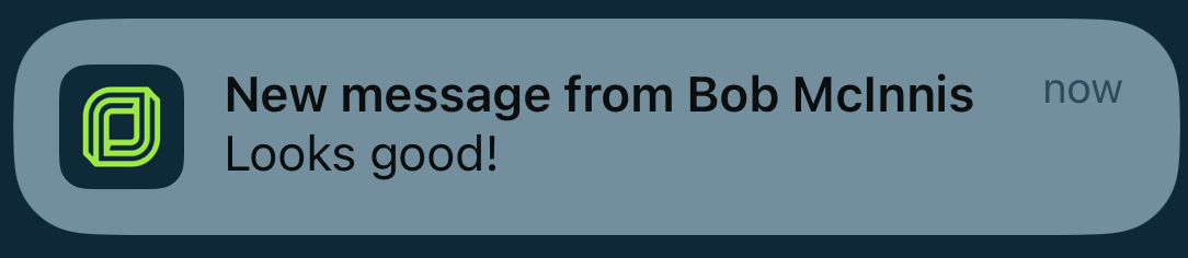 New message push notification in iOS