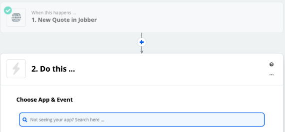 green checkmark on the setup screen Zapier could locate test data
