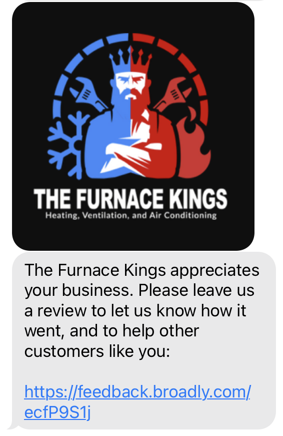 Text message from Broadly