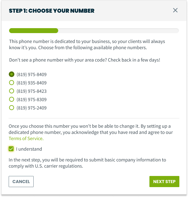 list of available phone numbers